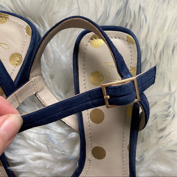 Boden  Zoe Navy Suede Striped Heeled Sandals
Boden size 38. In good condition - Picture 9 of 16